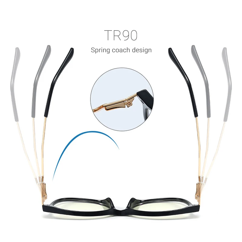 Designer Men Glasses Blocking Blue Light Anti Korean Fashion Tr90 Eyeglass Frames Womens Luxury Wholesale Glasses Frames Optical