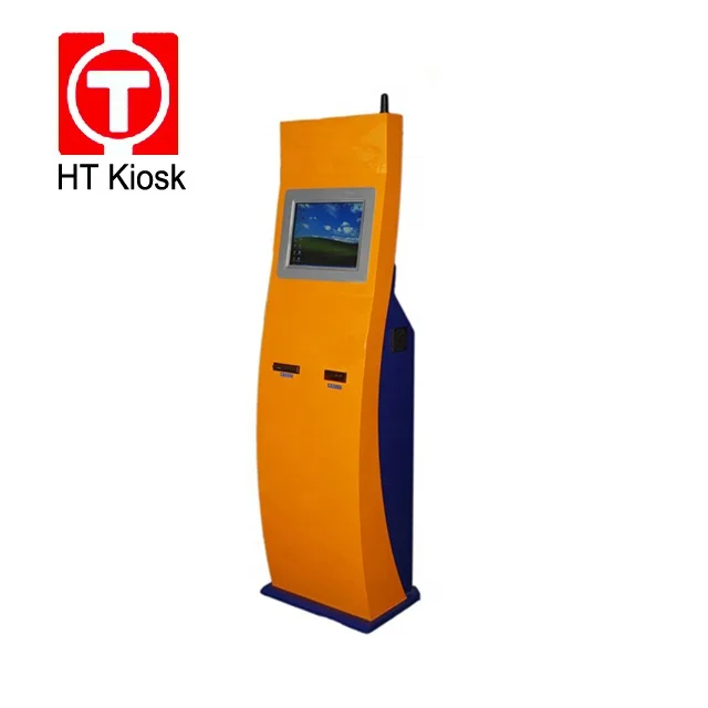 touch screen Customized self service Bus station tickets terminal printing Thermal receipt printer Mental pin pad kiosk