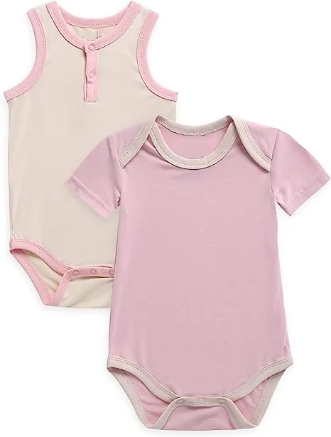 Custom factory manufacturer Wholesale organic bamboo infant toddler Sleepwear romper pajamas bamboo soft onesie baby romper