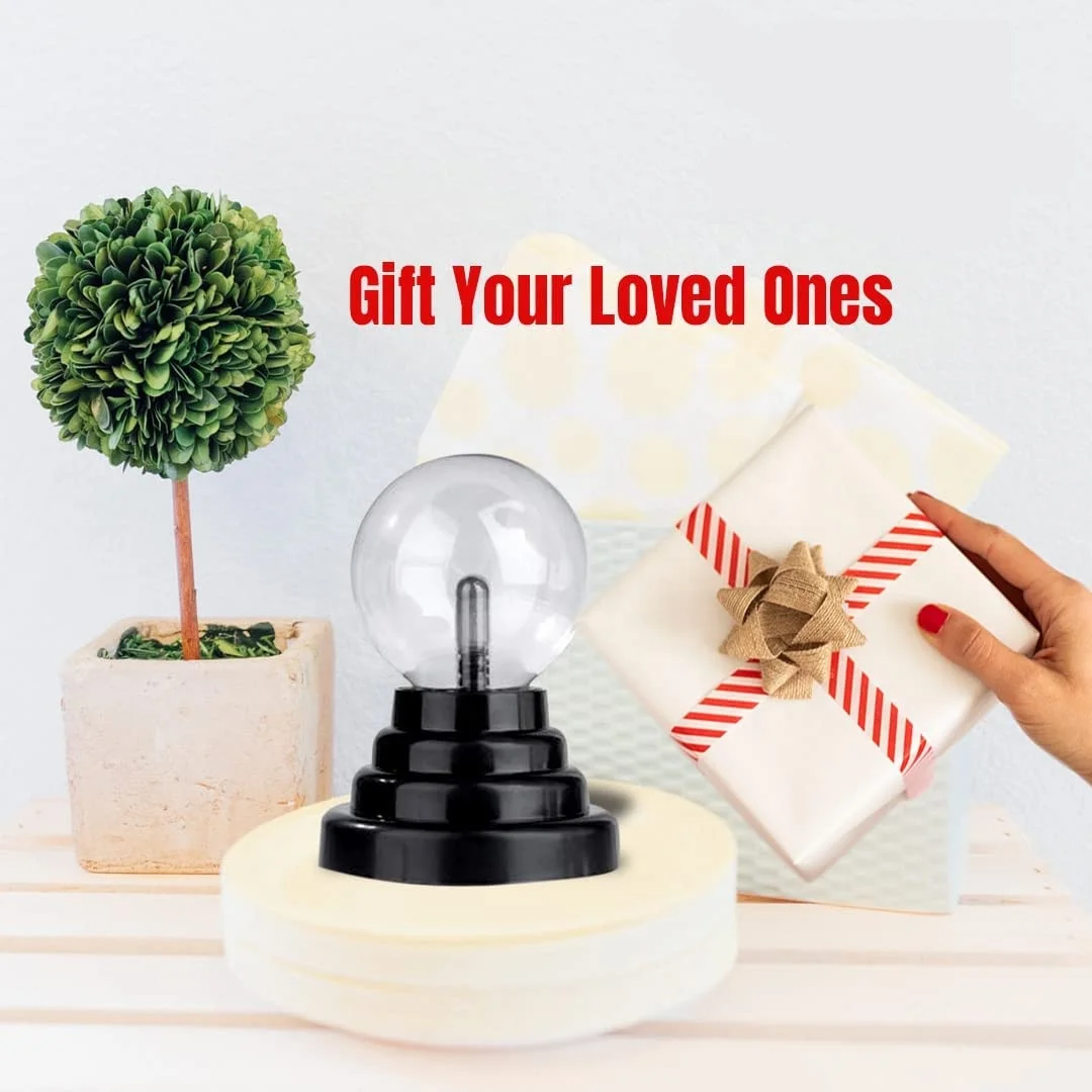 3 inch Plasma Ball Lamp Touch Sensitive Novelty Nebula Sphere Globe Magical Orb Toy Gift for Kids