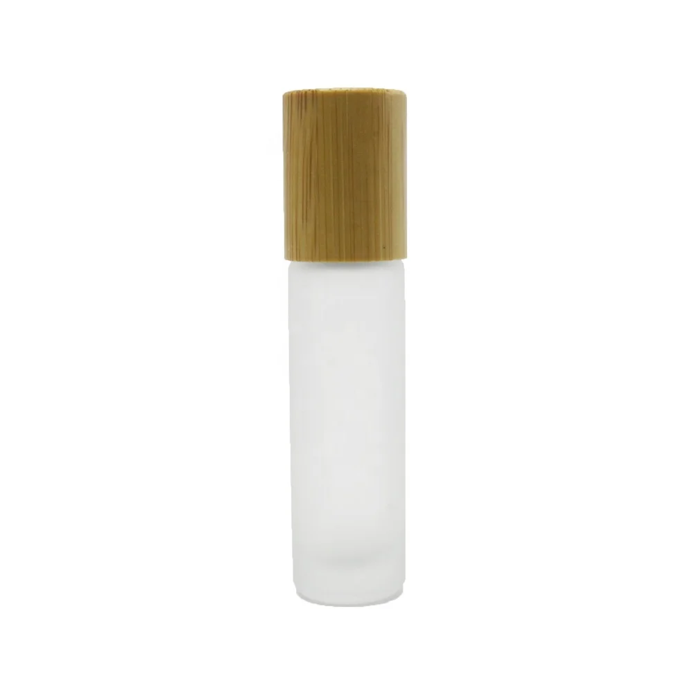 Empty wholesale clear frosted cosmetic bamboo packaging cream jar and bamboo lotion pump bottle roll on bottle BGJ-888S