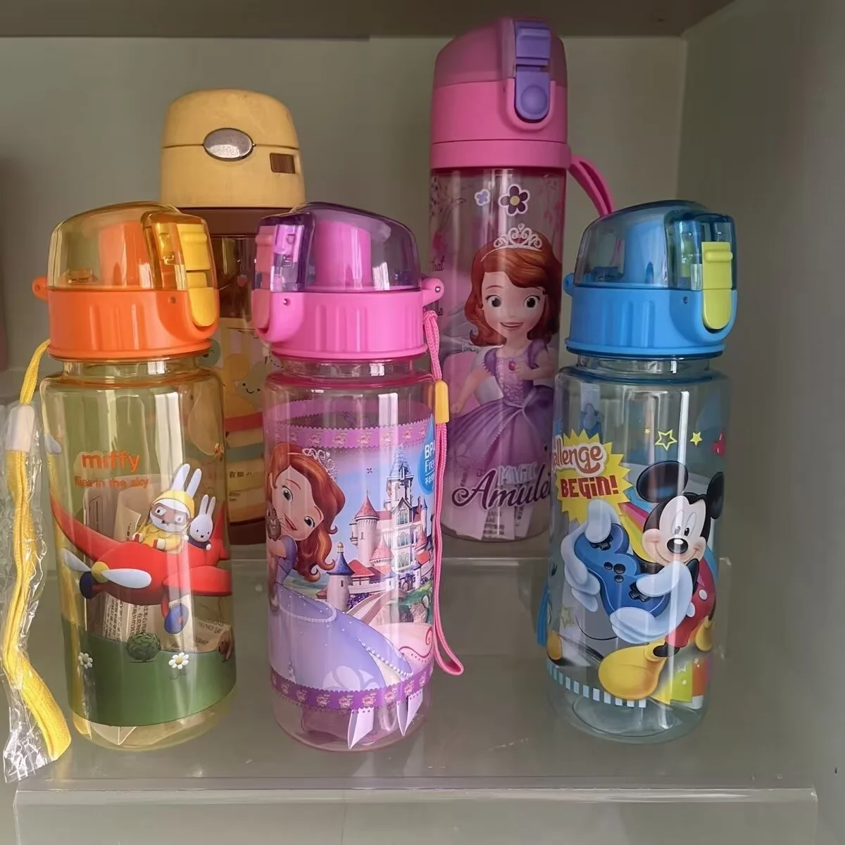 Kids cartoon water bottle heat transfer film for abs ps plastic printing machine
