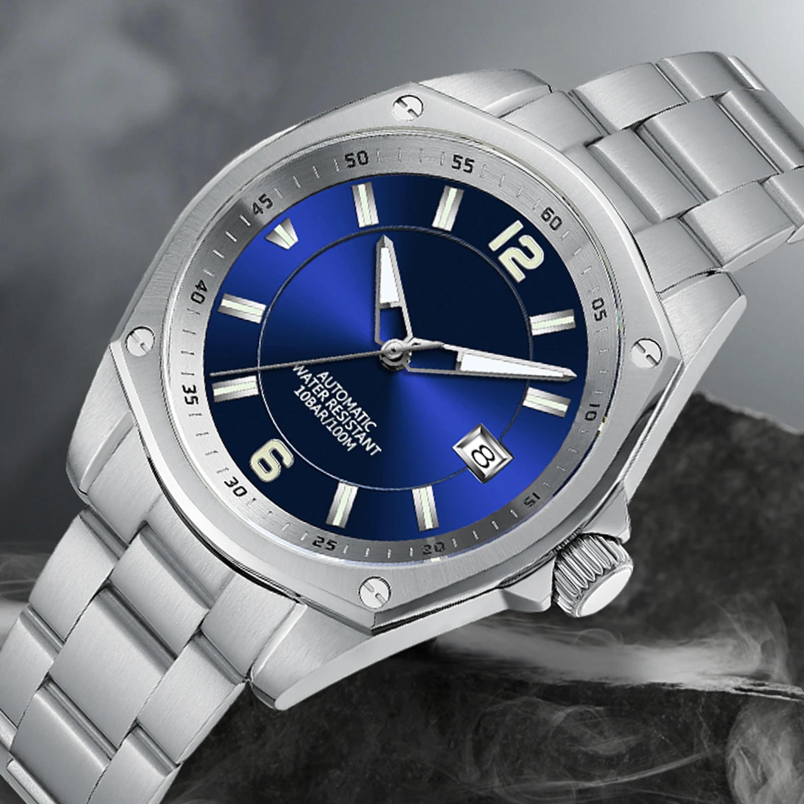 Custom Logo Customized NH35 Movement Diving Watch Automatic Mechanical Watch 10 ATM Luxury Diver Watch for Men