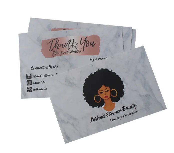 Customized Recycled Paper Offset Printing Business Thank You Greeting Card Postcards With Logo