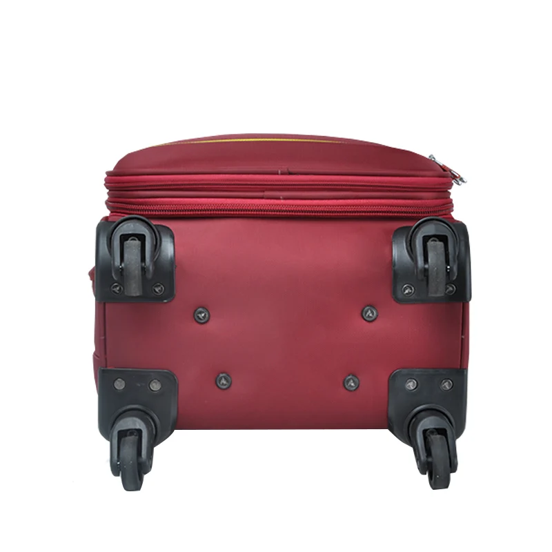 Чемодан на колесиках расширяющийся из полиэстера, комплект для путешествий, чемодан на четырех колесиках, Красный Модный Дамский ручной чемодан, 20/24 дюйма