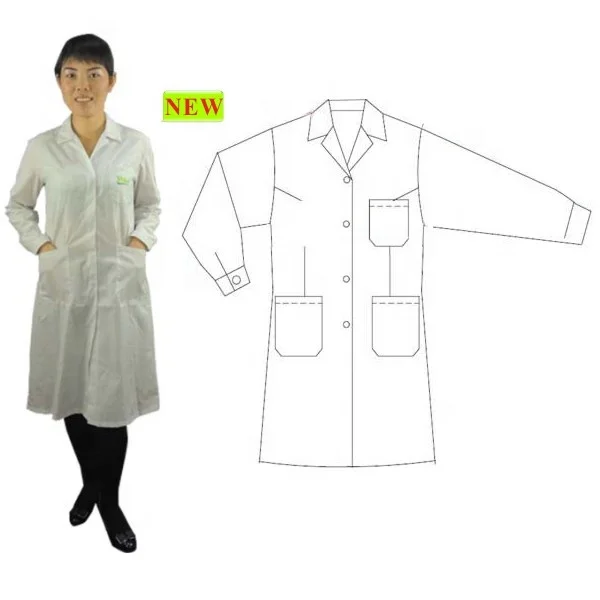 3/4  Esd Female Cotton Smock Washable Antistatic Suit Electronic Lab Coat Women Coverall