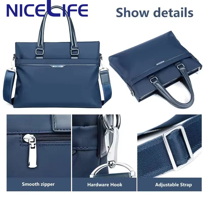 Remoid Custom Business Genuine Leather Messenger Laptop Bag Waterproof Wear Resistance Computer Handbag Briefcases For Men