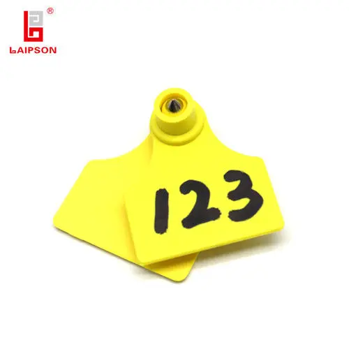 Animal Identification Ear Tags Polyether TPU 50*42mm With Laser numbers