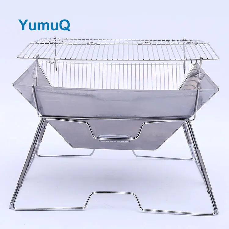 YumuQ Buy Outdoor Camping Barbecue Mini Bbq Charcoal Grill Campfire Stoves Stainless Steel Portable