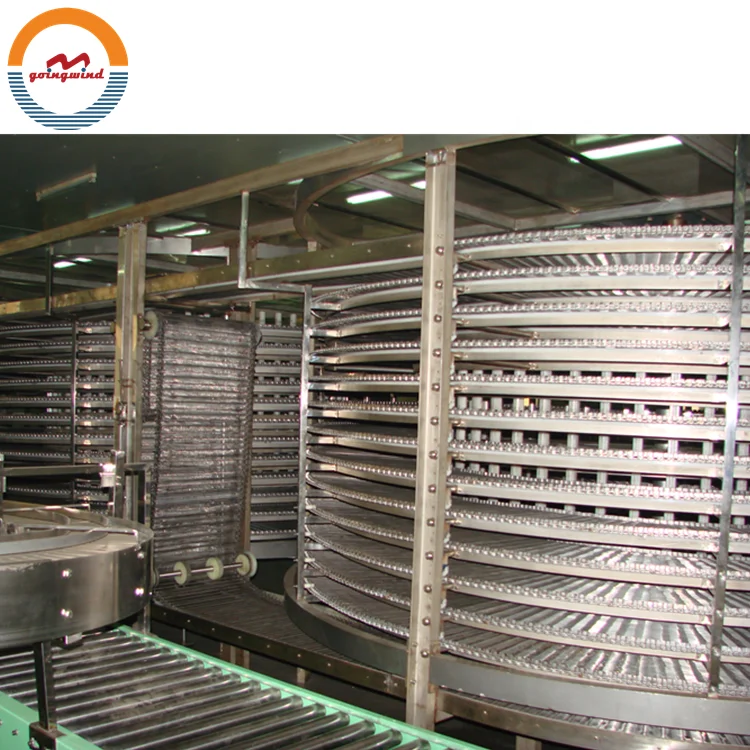 Спиральная машина быстрого замораживания еды iqf, спиральный индивидуальный туннельный морозильник, небольшой воздушный взрыв, мгновенный Морозильный аппарат, цена для продажи