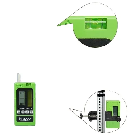 Huepar Digital Laser Detector LR-6RG Up to 200ft,LED Displays,Red and Green Beams Laser Level Receiver