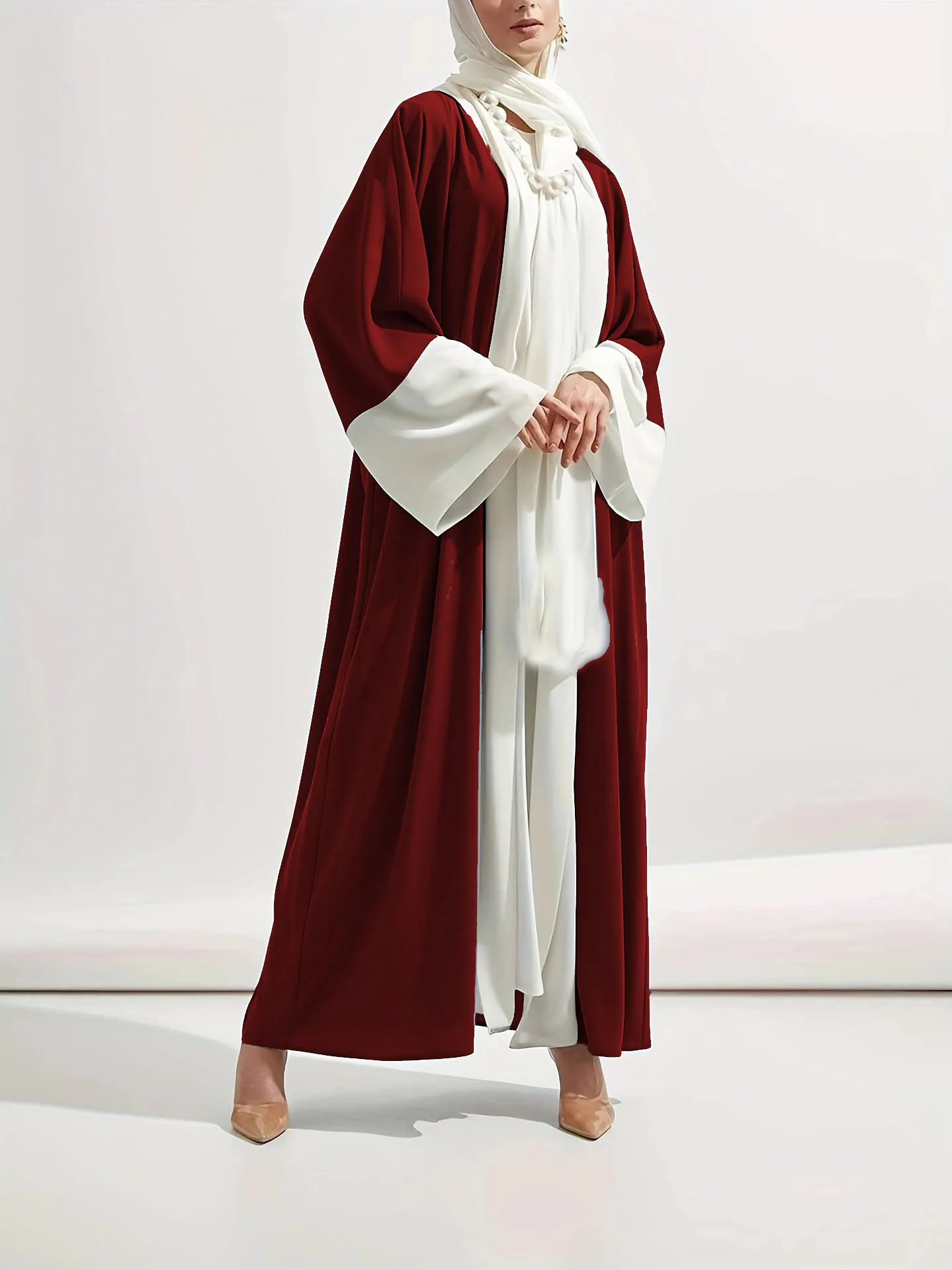 Classic Dubai Turkey Oman Custom Kaftan Femmes Robe Musulmane Modest Dress For Muslim Women Dress Kimonos Dubai Open Abaya