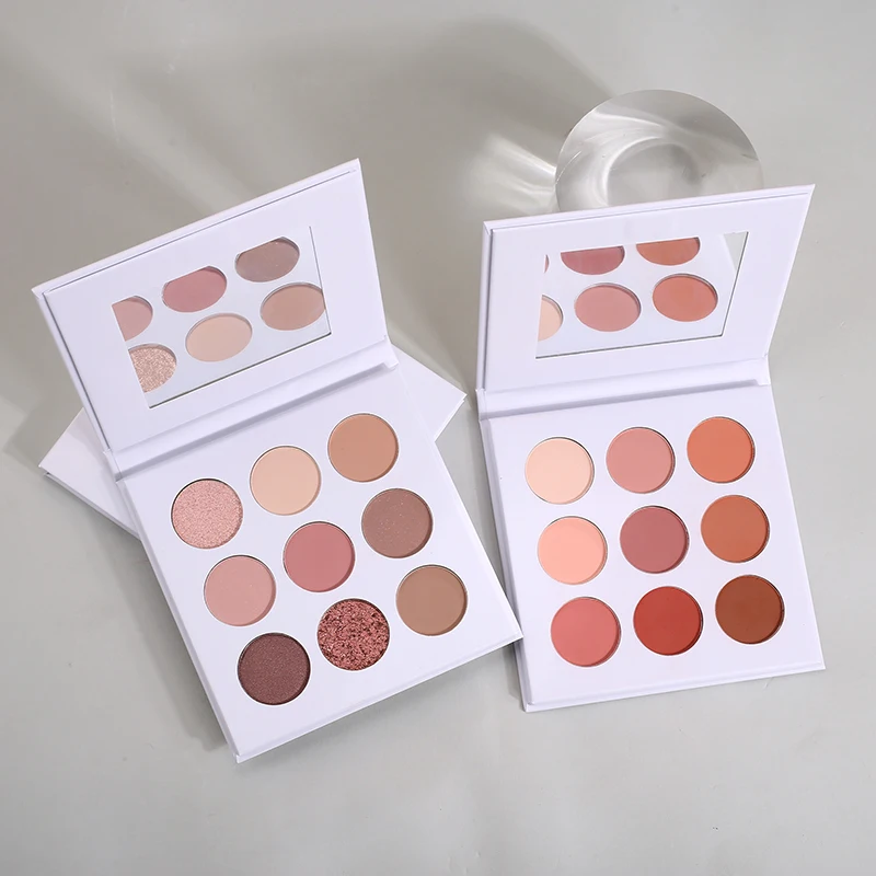 Cosmetic make up eye shadow palette high pigment own brand hot sale low moq 9 color eyeshadow palette private label