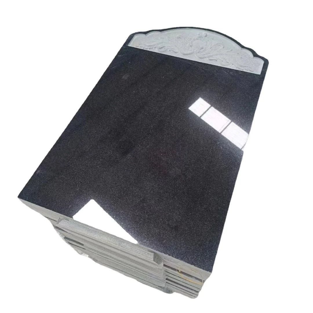 Polished Chinese Black Mongolian Granite Slab Modern Design Roadside Stone Steps Tombstone Courtyard Floor Slate Big Slab Forms