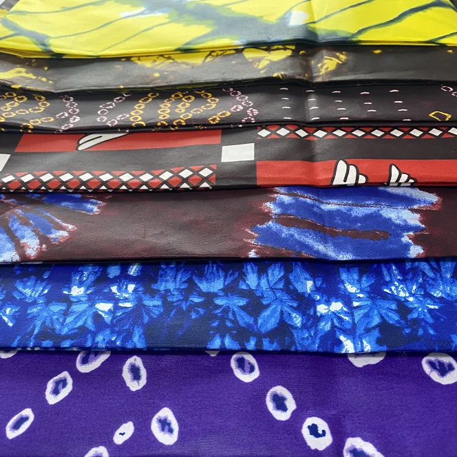 High quality polyester  material double printing  real wax fabric african wax prints ghana make clothing fabrics