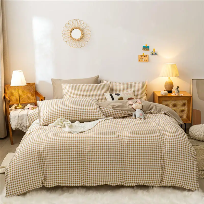 Single Queen King Size Solid Color Comforter Bedding Set Quilt Cover Set With Bed Linens