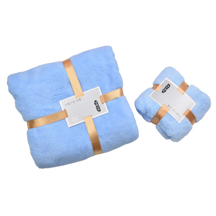 Wholesale Manufacturers Wholesale Good quality quick drying microfiber Cheap price Coral Fleece luxury bath towels set