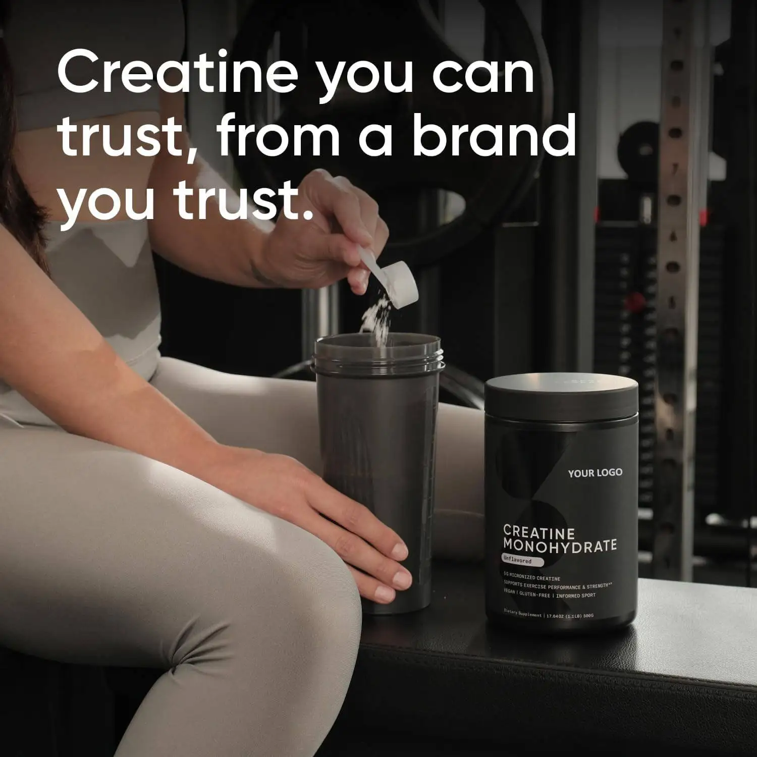 Private Label Creatine Monohydrate Improve Performance and Strength and Support Workout Recovery Creatine Monohydrate Powder