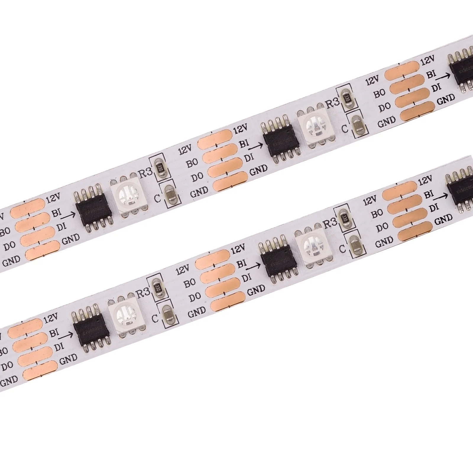 Breakpoint continues transmission with double data signal GS8208 tape 12V Digital RGB led flexible strips
