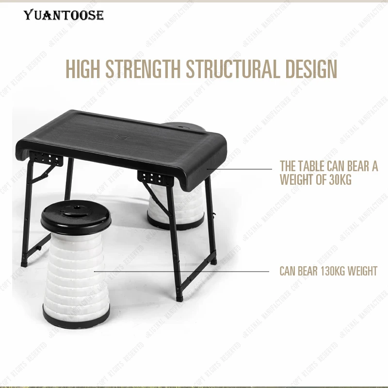 Outdoor Adjustable Table Foldable Portable Folding Picnic Table Stool Set For Travel