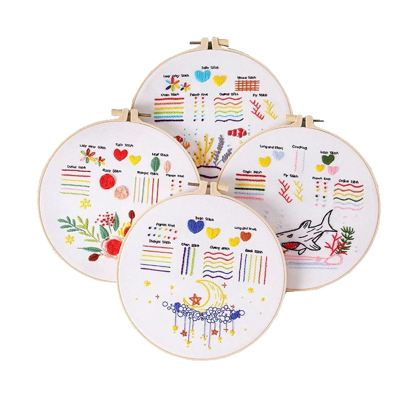 Handwork Needlework Stamped Cross Stitch DIY Beginner Complete Kit Embroidery Starter Kit