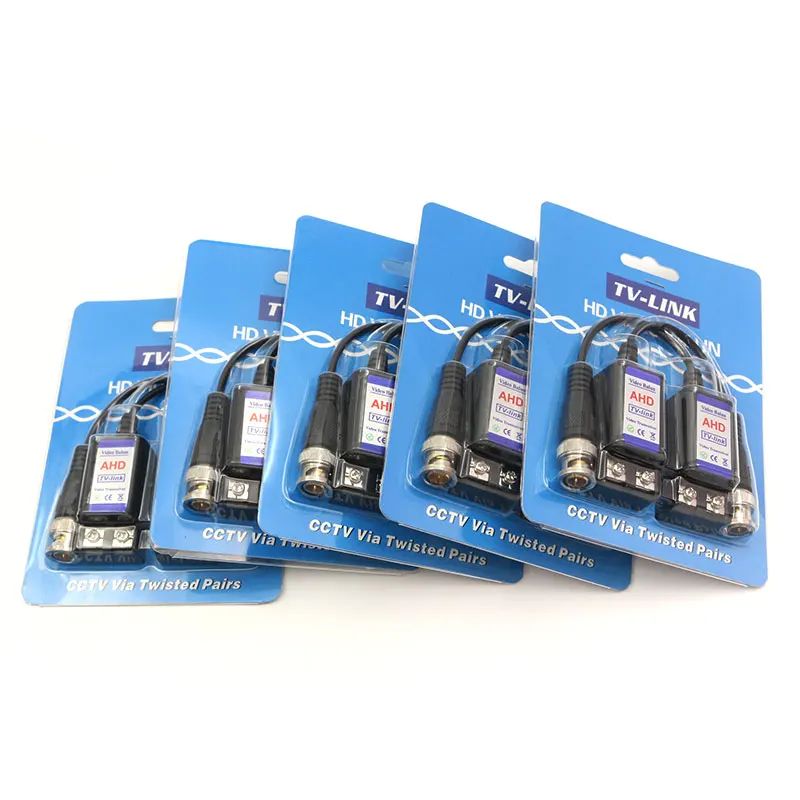 1080p 5mp CVI TVI AHD CVBS HD passive single channel video balun with CE FCC ROHS 2 years warranty for CCTV cam accessories