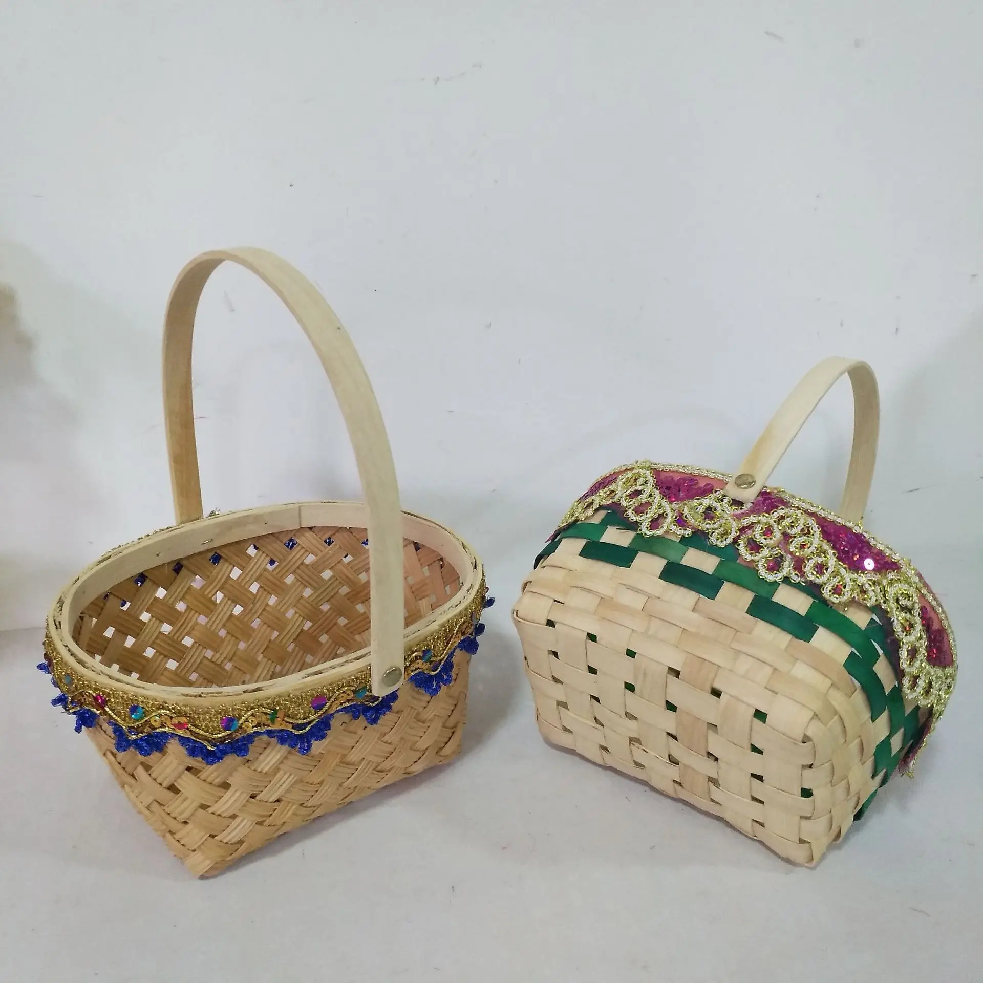 Low Cost High Quality Home Decor Wedding Gift Wood Basket For Customize