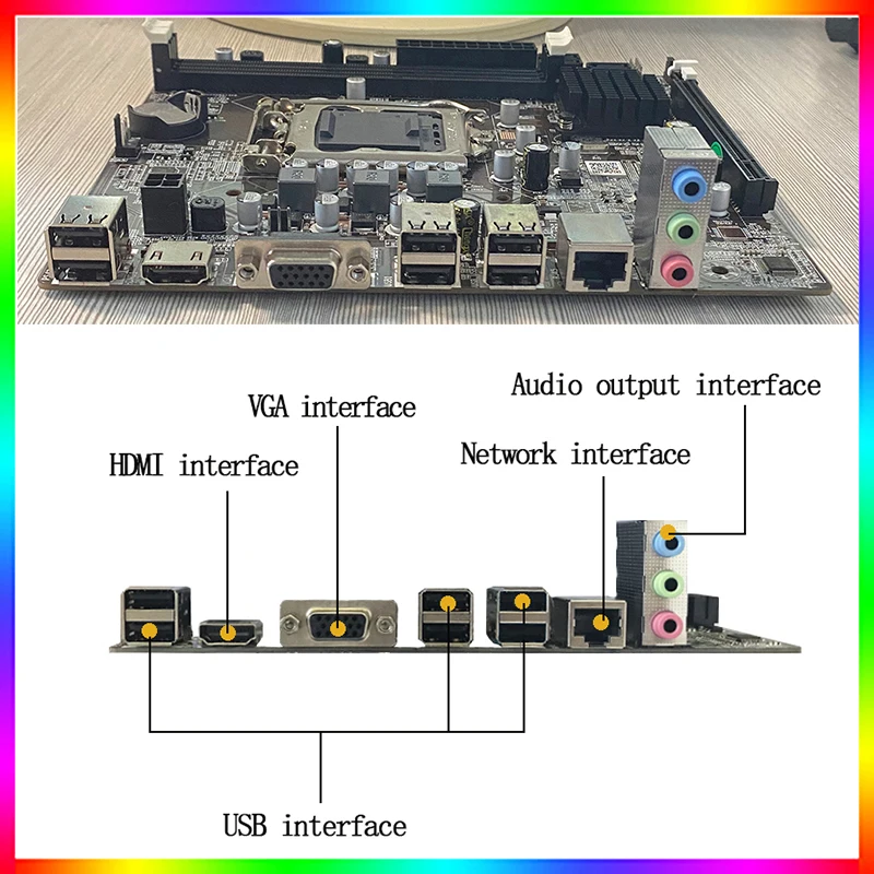 motherboards for pc gaming H61 set lga 1155 ddr3 Core i5 3470 cpu H61 motherboard for pc gaming mini itx set