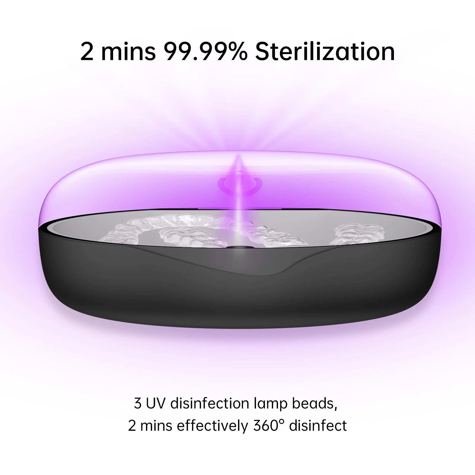 High Quality Retainer Case,UVC Sanitizer Box,Dental Braces Case Slim Battery Powered for Aligner Retainer Holder