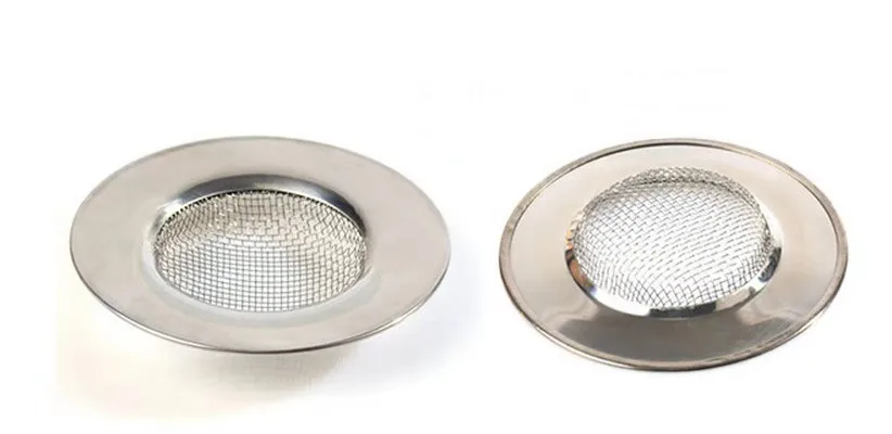 Stainless Steel Kitchen Mesh Sink Strainer Large Wid Rim Sink Garbage Strainer