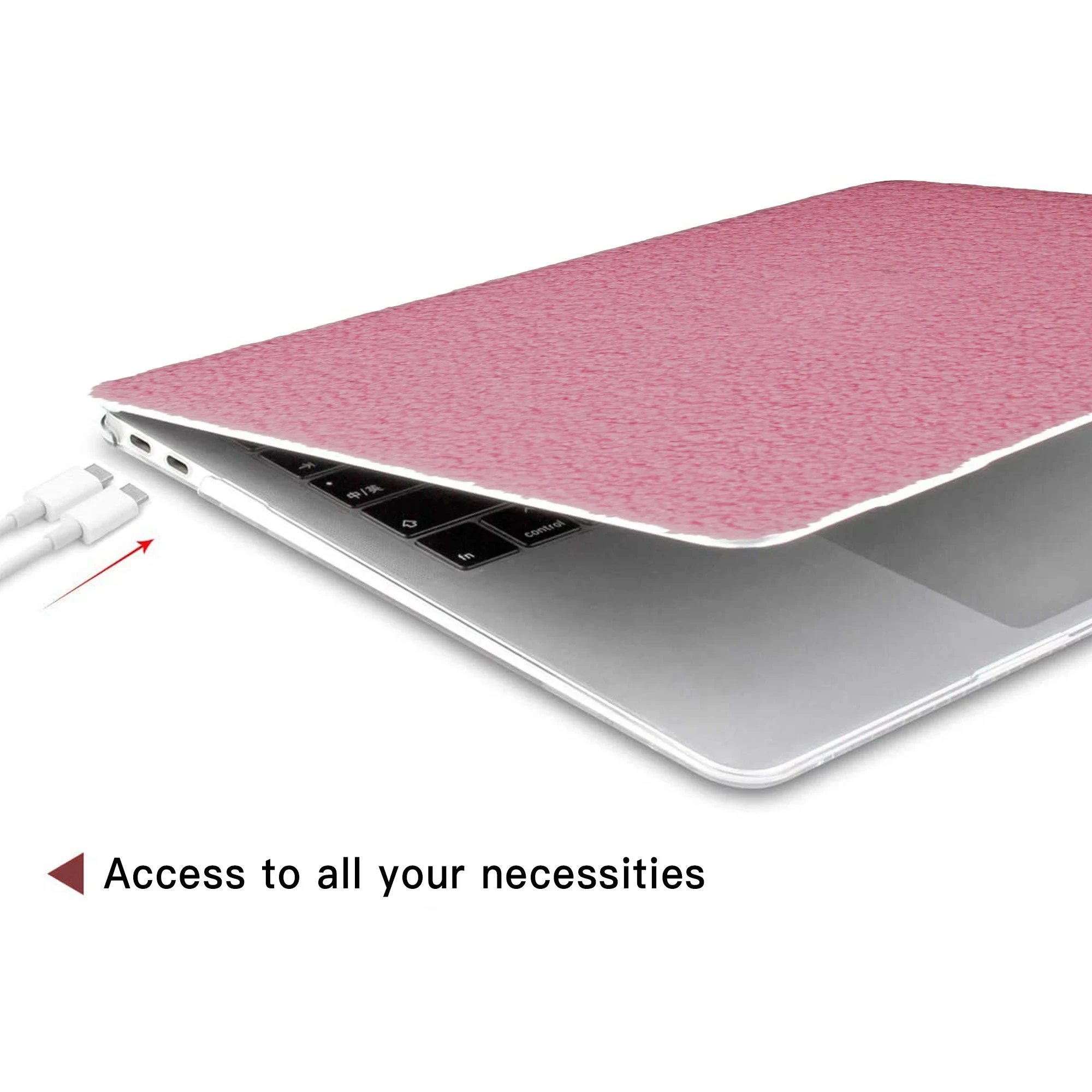 Pink Fluffy Teddy Case For Macbook Pro 13 M1 pro 14 inch 15 16 Touch Bar Retina Air 13.6 M3 inch Laptop Hard Macbook case