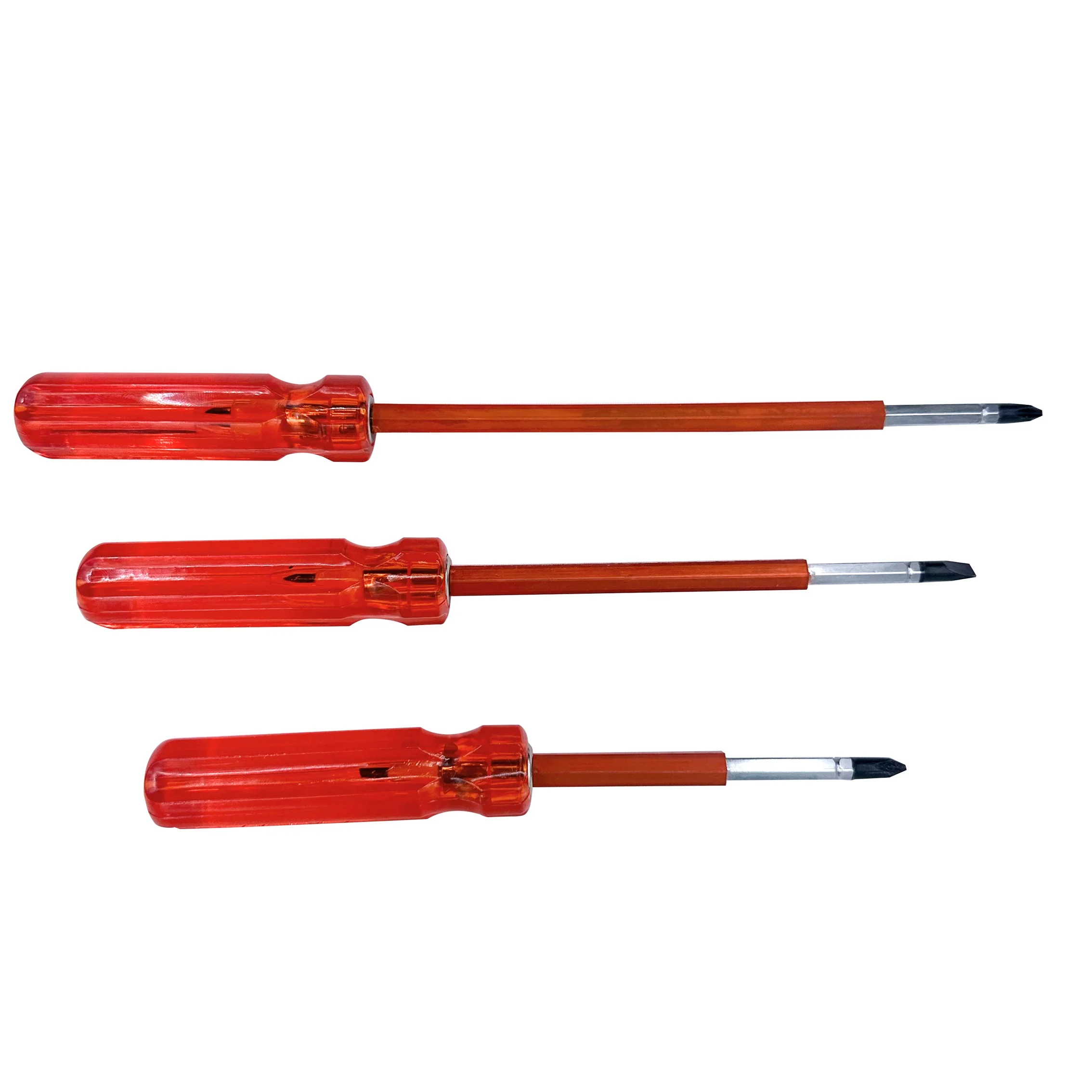 Red Transparent Handle Mini Size Screwdriver Portable Radish Head Repair Tools Screwdriver