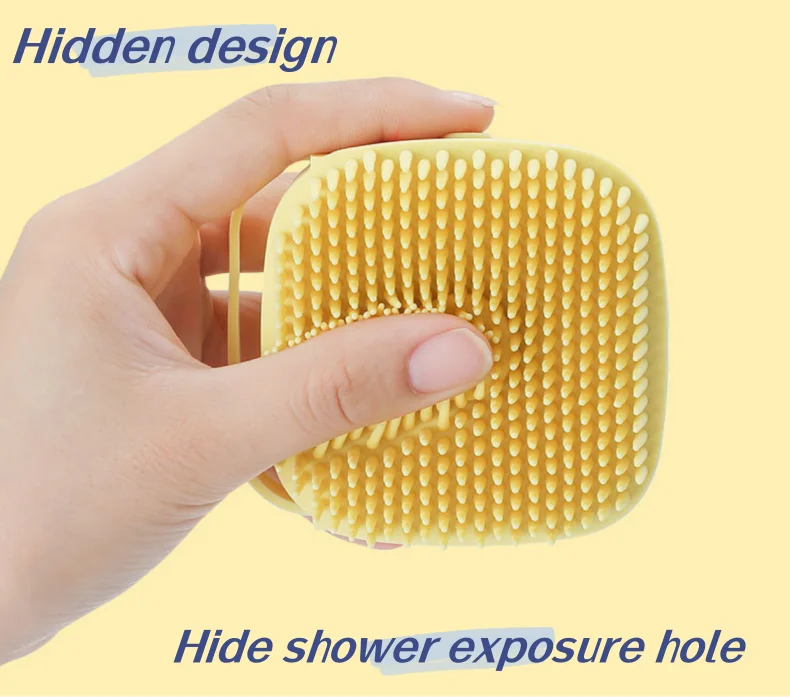 Baby shower brush environmentally friendly handheld deep cleaning and exfoliation massage   Silicone bath brush