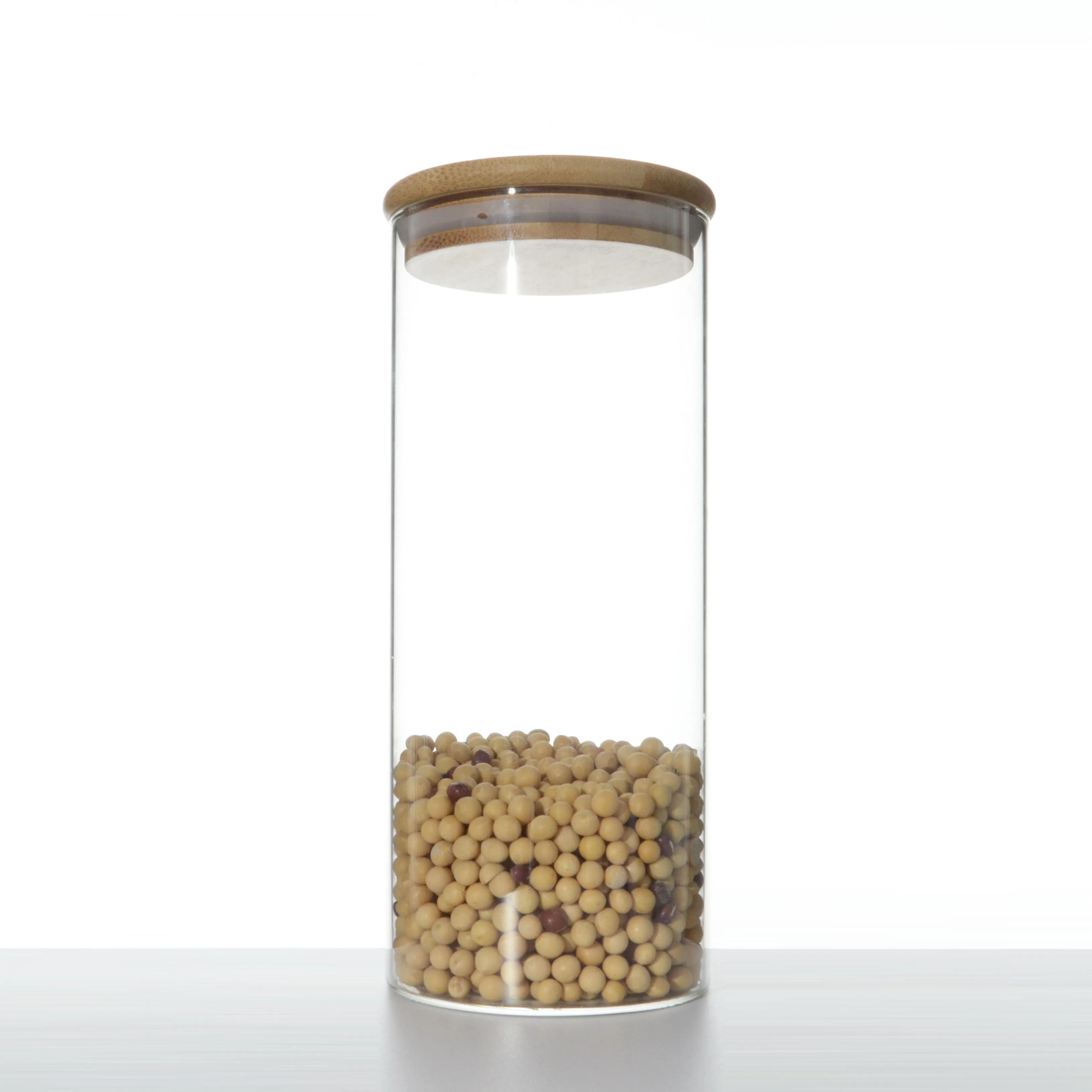 Набор стеклянных кухонных канистр BJ80180 с герметичной бамбуковой крышкой, стеклянная банка для хранения