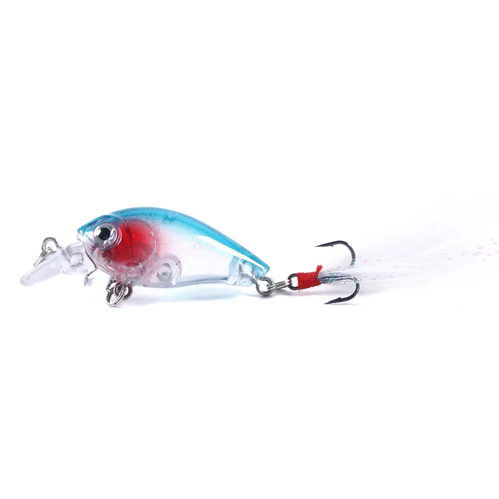 Wholesale mini crankbait fishing lures 4G 45MM 3D Fishing Wobbler Crank Bait Lure