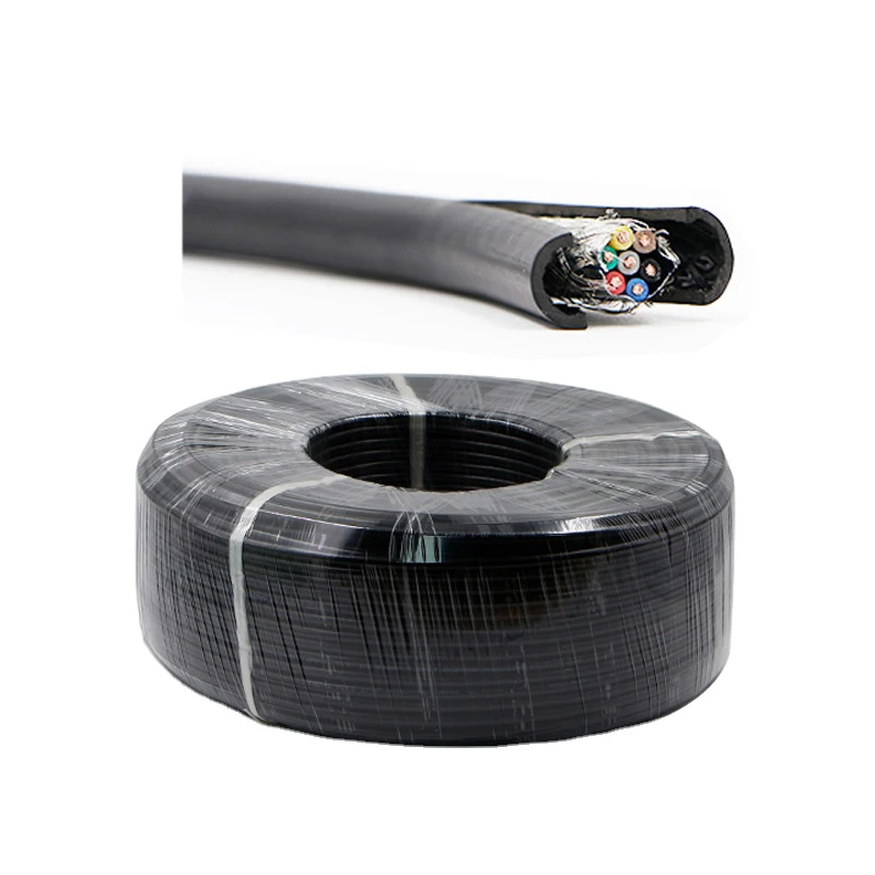 Custom power cables RVVP 6*0.2mm 24 awg pure copper electric wire flexible shielded PVC jacket Multicore Cable