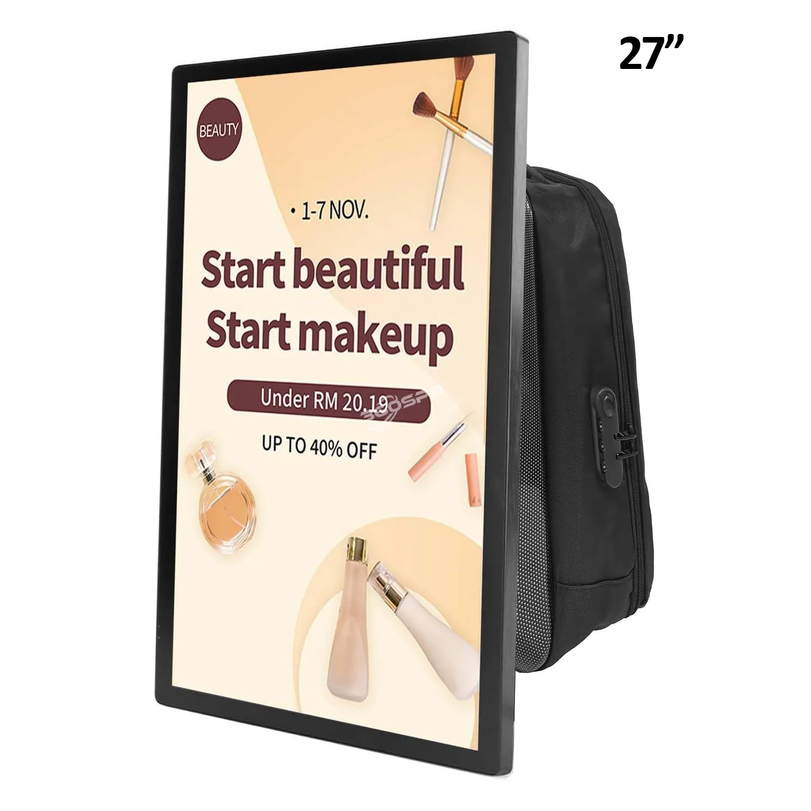 360SPB Lcd Portable Human Walking Media Advertising Player DIY programming Backpack Digital Signage