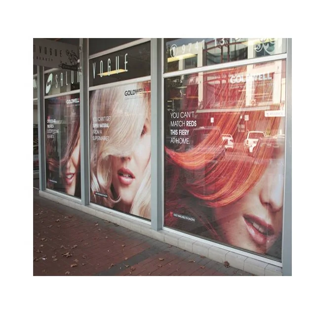 One way vision perforated  Outside glass vinyl printing Hole sticker paper