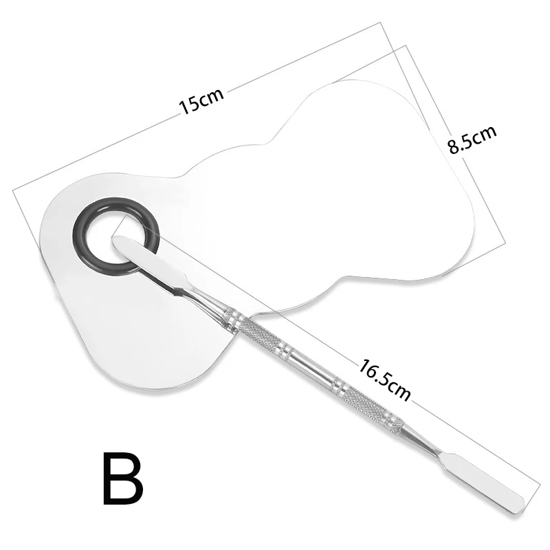 
Private Label Stainless Steel Cosmetic Tools Metal Color Painting Makeup Mixing Palette 