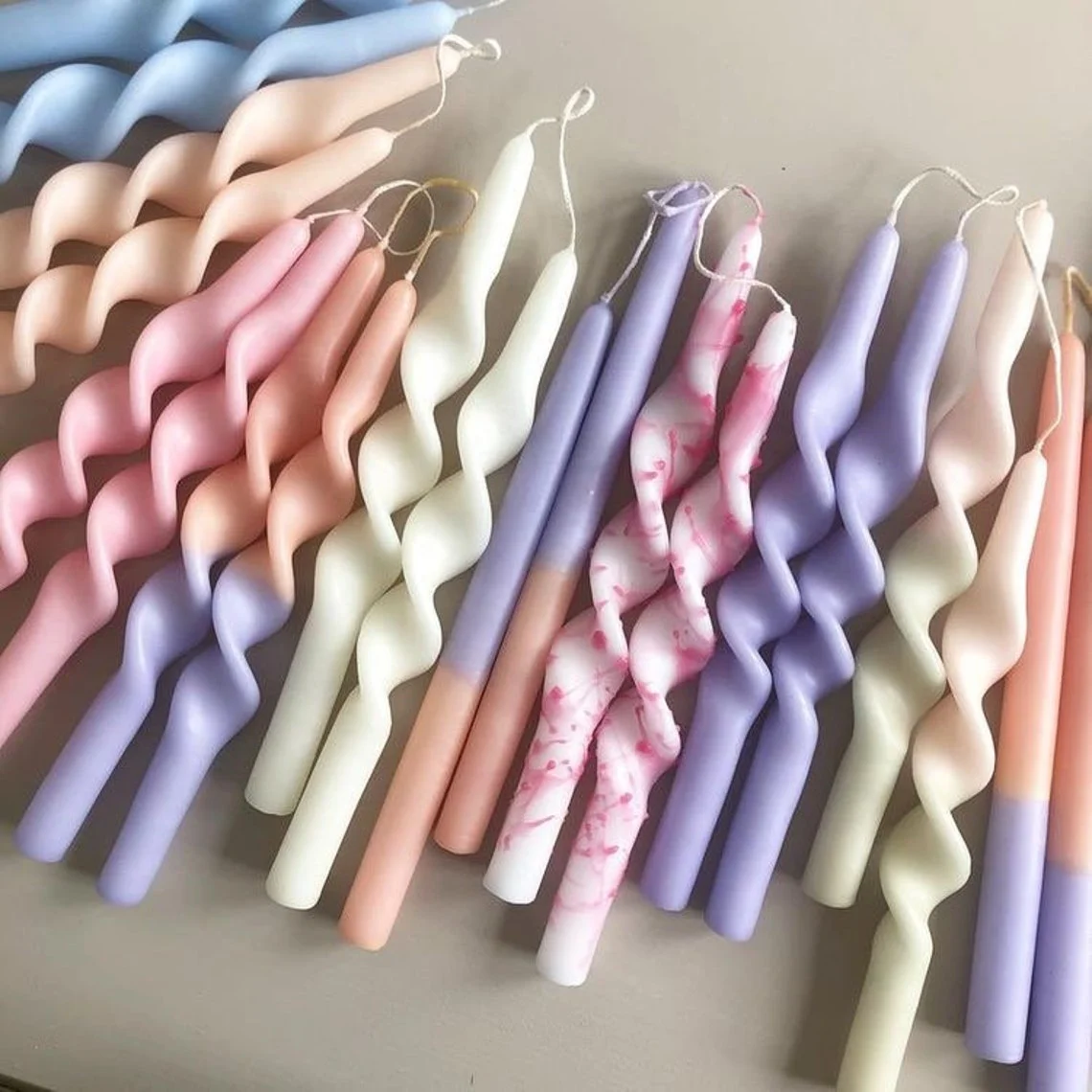 Twisted Candle  DIY Long Rotary Spiral Twist Rod Wax dinner decorative Candle