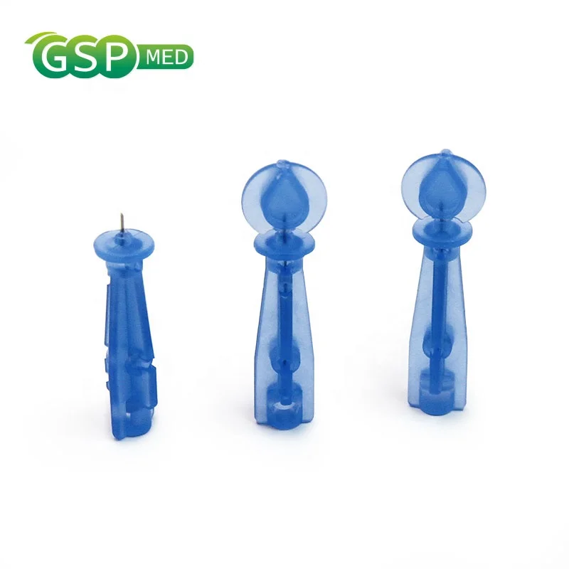 
2021 Best sale Disposable medical supplier stainless steel single use blood lancet 