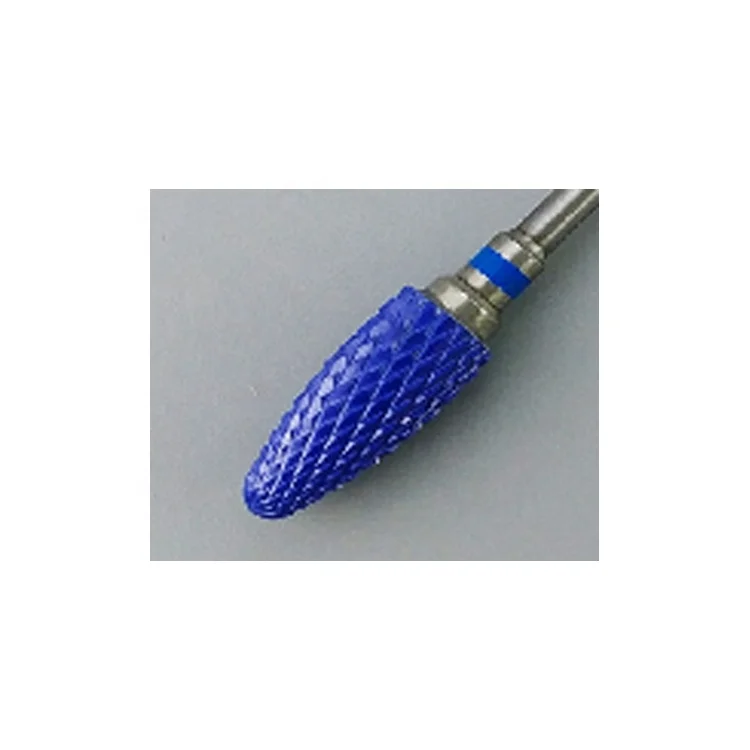 Керамическая насадка для маникюра JSDA, СИНИЙ конический Карбид для маникюра, 13,8, 38,8, 6,6, М, 3/32, большой цилиндрический шар (C), сверло для ногтей