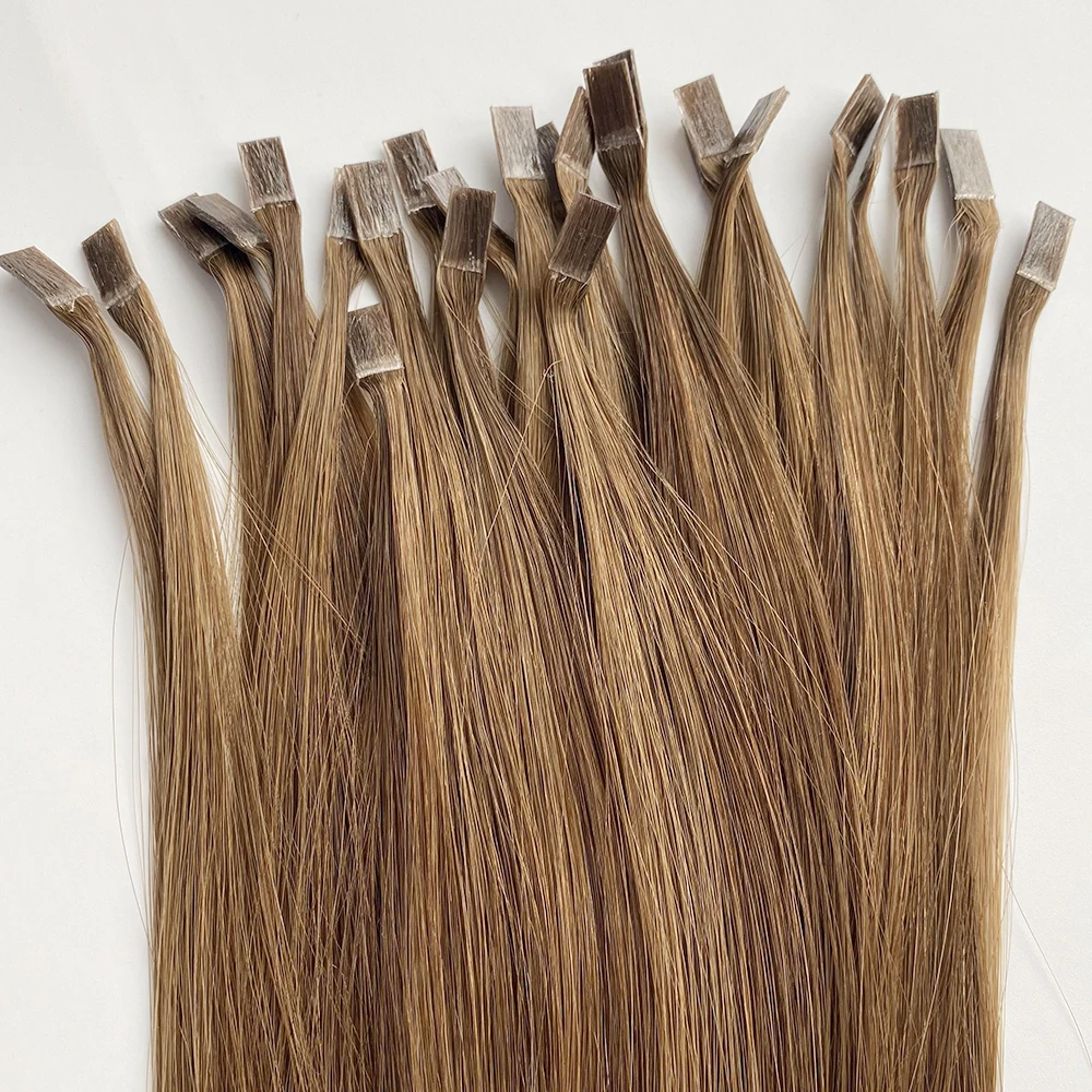 Haiyi Ready to ship Cuticle Aligned Intact Double Drawn Thick End Keratin Russian Human Hair K tip Flat Tip Hair Extensions