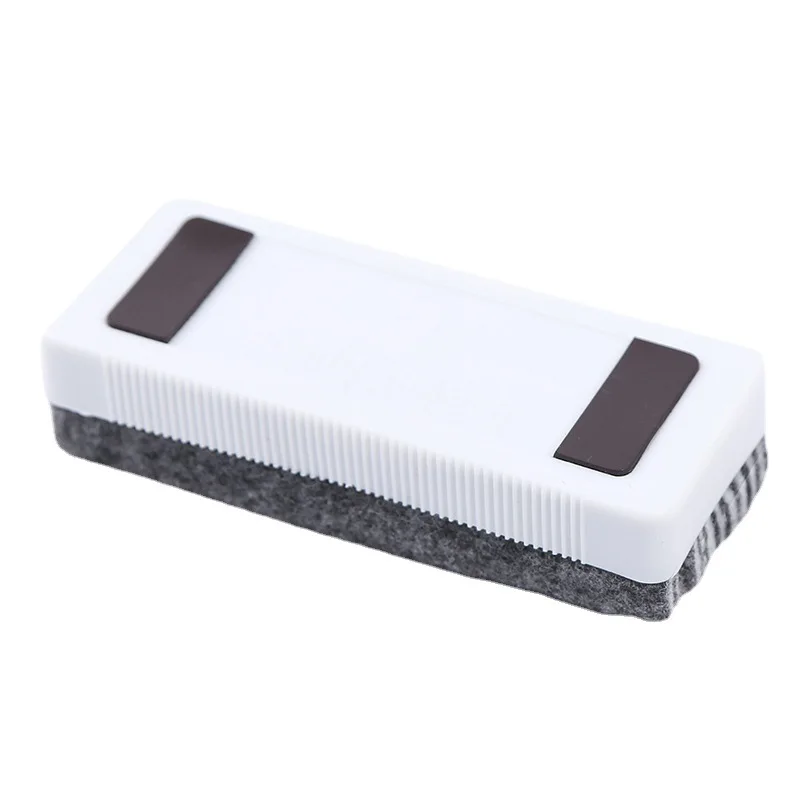 Simple White Color Whiteboard Eraser Magnetic Blackboard Eraser Felt Chalk Eraser