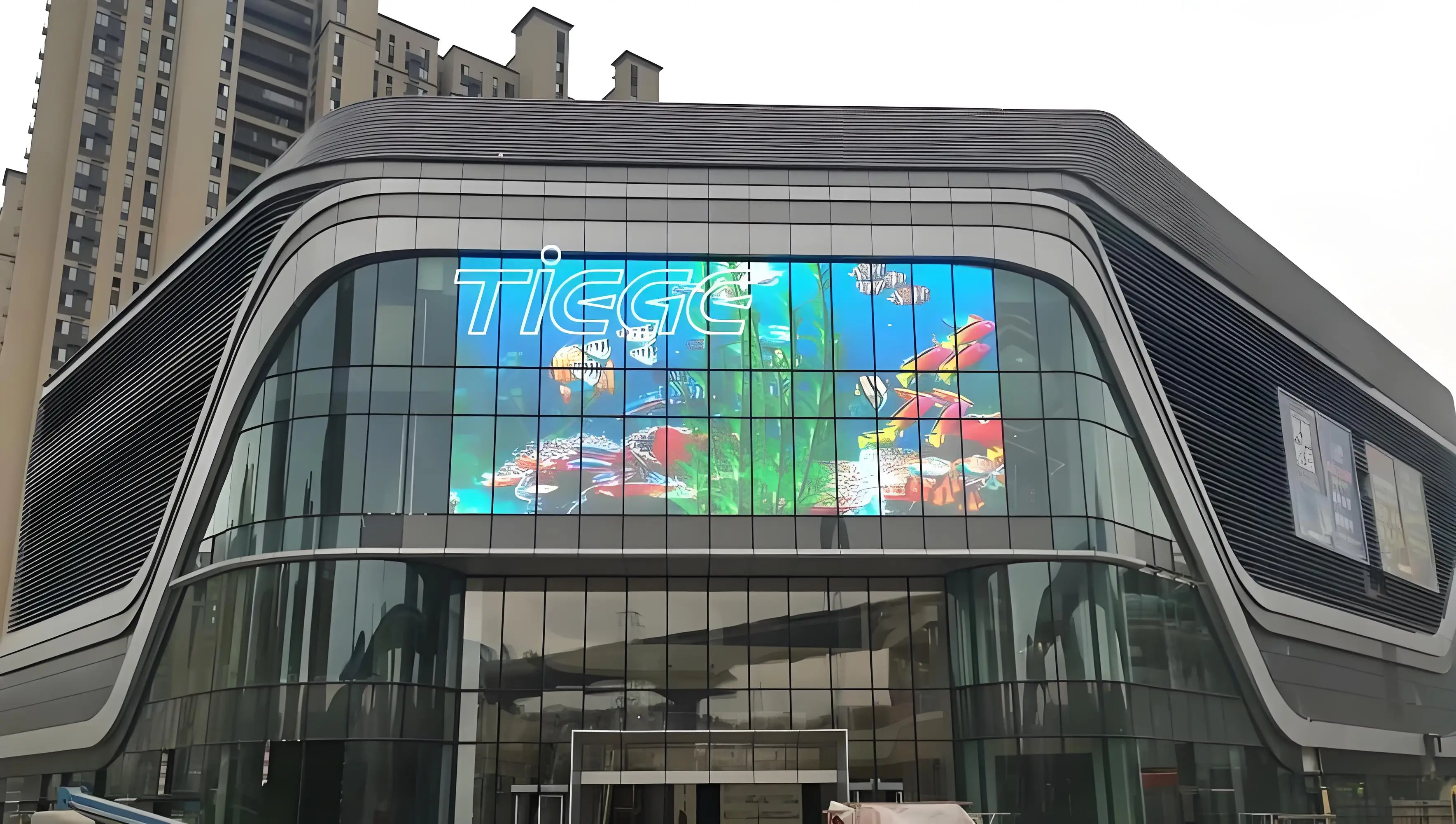 Yake New Trend Indoor Video Ultra-Thin LED Film Screen Transparent Glass for Shopping Mall Digital Display with SDK Function