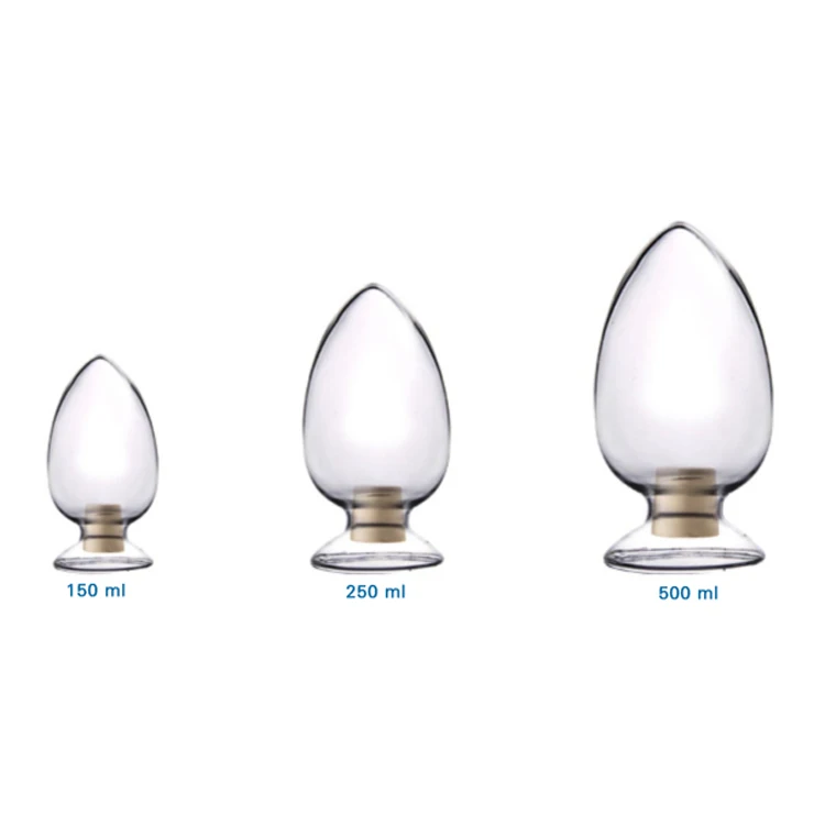 Conical Chicken Heart Bottle Glass Sample Plug Seed Bottle