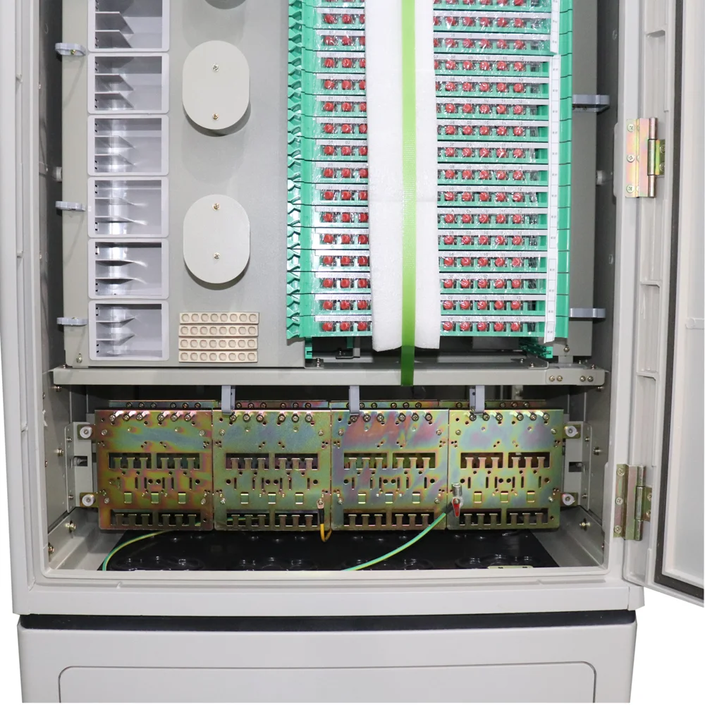 288 Core Outdoor Cabinet  for Splitter Cassette SMC Fiber Optical Distribution Frame Cabinet