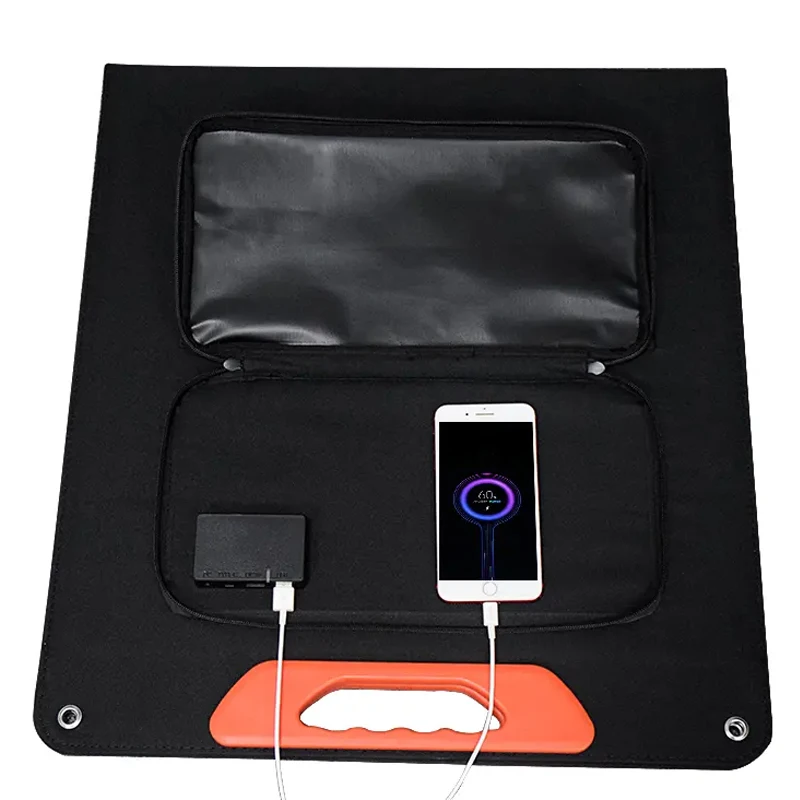 New 14W~150W  Single Crystal Solar Folding Bag Outdoor Power Charging Solar Panel Portable