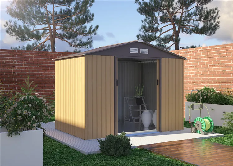 7.17m2 / 9.1x8.5ft taller garden metal shed