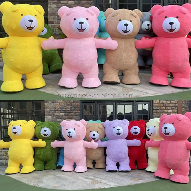 Animal Carnival Dress Suit Fur Elephant Costume Inflatable Mascot Costume for Adult Halloween Plush Furry Mammoth